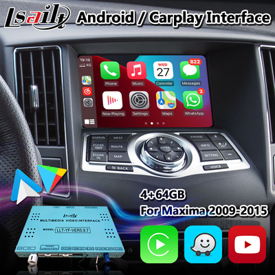 निसान मैक्सिमा A35 2009-2015 के लिए Lsailt Android Carplay इंटरफ़ेस GPS नेविगेशन के साथ वायरलेस Android Auto Waze Youtube