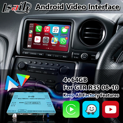 निसान GTR R35 GT-R JDM 2008-2010 के लिए Lsailt वायरलेस कारप्ले Android वीडियो इंटरफ़ेस
