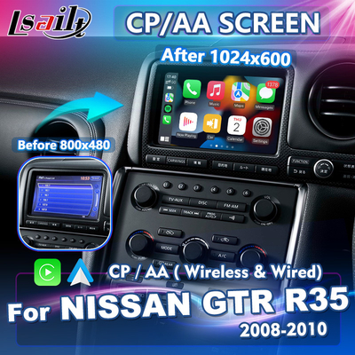 निसान GTR R35 GT-R JDM 2008-2010 के लिए Lsailt 7 इंच वायरलेस कारप्ले Android Auto HD स्क्रीन
