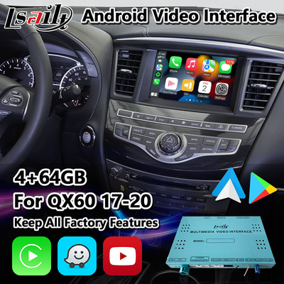 Infiniti QX60 2017-2020 के लिए Lsailt GPS नेविगेशन Android Carplay इंटरफ़ेस