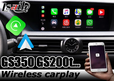 Lexus GS450h GS350 GS200t के लिए वायरलेस कारप्ले एंड्रॉइड ऑटो इंटरफ़ेस Lsailt द्वारा यूट्यूब प्ले