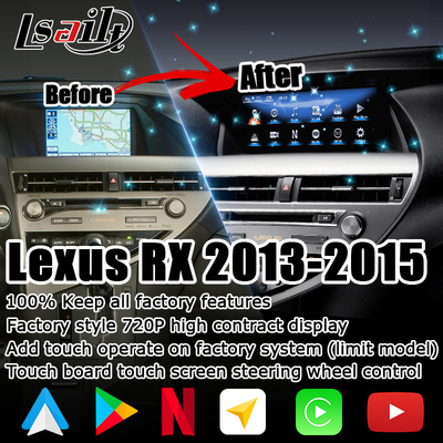RX350 RX450h के लिए 10.25 इंच लेक्सस एंड्रॉइड स्क्रीन डीएसपी एडजस्टमेंट लसैल्ट