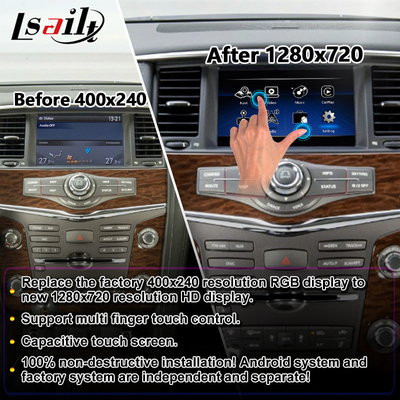 निसान पेट्रोल Y62 2011-2017 के लिए वायरलेस एंड्रॉइड ऑटो कारप्ले के साथ कार मल्टीमीडिया स्क्रीन