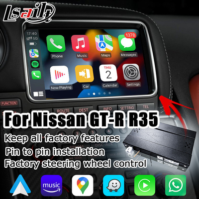 Nissan GT-R GTR R35 DBA 12-16 IT08 08IT के लिए वायरलेस Android ऑटो कारप्ले इंटरफ़ेस जापान स्पेक शामिल करें