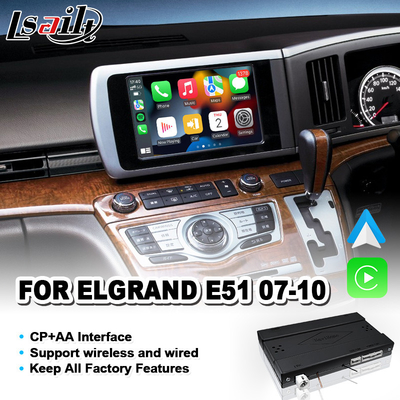 निसान एलग्रैंड E51 सीरीज 3 2007-2010 के लिए Lsailt Carplay Android Auto वीडियो इंटरफ़ेस