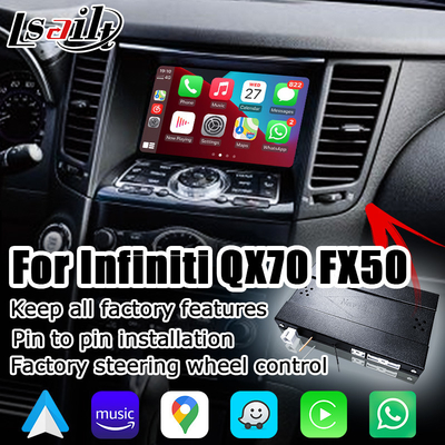 इनफिनिटी FX35 FX37 FX50 QX70 के लिए वायरलेस कारप्ले एंड्रॉइड ऑटो इंटरफ़ेस बॉक्स