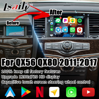 इनफिनिटी QX80 QX56 Z62 कारप्ले एंड्रॉइड ऑटो मल्टी फिंगर एचडी टच स्क्रीन upgarde IT08