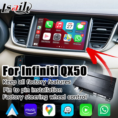 Infiniti QX50 2018 OEM अपग्रेड के लिए वायरलेस कारप्ले एंड्रॉइड ऑटो मीडिया बॉक्स