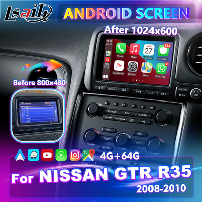 निसान GTR R35 GT-R JDM 2008-2010 के लिए Lsailt 7 इंच Android मल्टीमीडिया रिप्लेसमेंट HD स्क्रीन