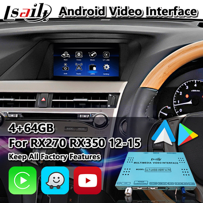 लेक्सस RX270 RX350 RX450h RX माउस कंट्रोल 2012-2015 के लिए एलसैल्ट एंड्रॉइड कारप्ले वीडियो इंटरफ़ेस