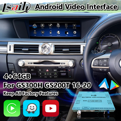लेक्सस GS300h GS200t GS350 GS450h GSF GS L10 2016-2020 के लिए Lsailt एंड्रॉइड कार मल्टीमीडिया इंटरफ़ेस
