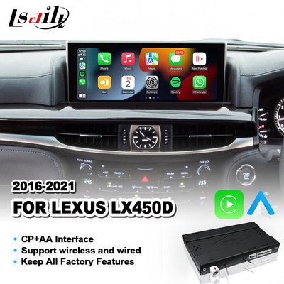 लेक्सस LX 450d 570 570s VDJ200 J200 2016-2021 के लिए वायरलेस सीपी एए एंड्रॉइड ऑटो कारप्ले इंटरफ़ेस