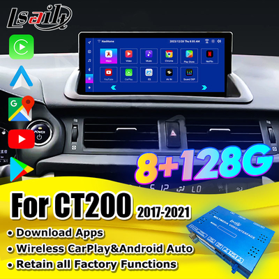 Lsailt लेक्सस वीडियो इंटरफेस CT200h 2017-2021 GX LX ES LS के लिए...कारप्ले, एंड्रॉइड ऑटो, Spotify शामिल है