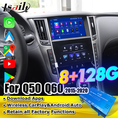 इन्फिनिटी Q50 Q60 2014-2020 कारप्ले इंटरफेस, एंड्रॉइड नेविगेशन बॉक्स के लिए एलसैल्ट एंड्रॉइड इन्फोटेनमेंट मॉड्यूल