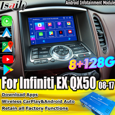 Infiniti EX QX50 2008-2017 के लिए Lsailt 8G एंड्रॉइड इन्फोटेनमेंट मॉड्यूल वायरलेस कारप्ले, यूट्यूब, नेटफ्लिक्स शामिल