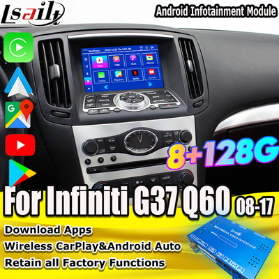 इन्फिनिटी G35 G37 Q60 Q40 2008-2016 के लिए 8G एंड्रॉयड इन्फोटेनमेंट मॉड्यूल में यूट्यूब, गूगल प्ले शामिल है