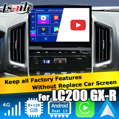 कार एंड्रॉयड 13 नेविगेशन बॉक्स टोयोटा LC200 GXR के लिए फ्यूजीत्सु इकाई कारप्ले वेज यूट्यूब रियर व्यू आदि