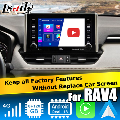 8+128GB एंड्रॉयड 13 कारप्ले एंड्रॉयड इंटरफेस For Toyoat RAV4 2019 To Present टच एन गो 3
