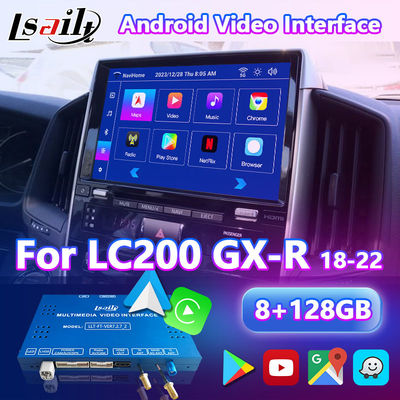 Toyota Land Cruiser LC200 LC-GT GXR 2018-2021 Touch 3 के लिए 4+64GB Android Carplay वीडियो इंटरफ़ेस