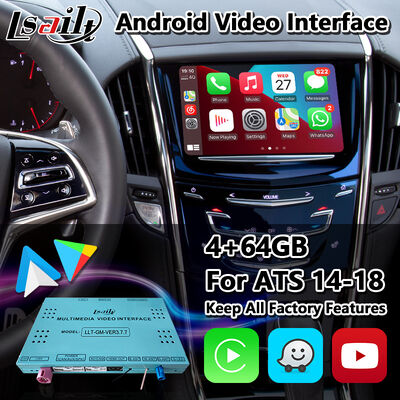 Lsailt Android Carplay मल्टीमीडिया वीडियो इंटरफेस के लिए 2014-2019 कैडिलैक एटीएस क्यूई सिस्टम