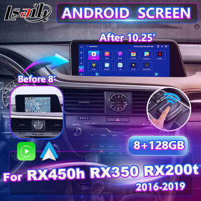 2016-2019 लेक्सस आरएक्स आरएक्स 450h RX350 RX200t RX300 RX450L RX350L के लिए एलएसएल्ट एंड्रॉइड मल्टीमीडिया कारप्ले स्क्रीन