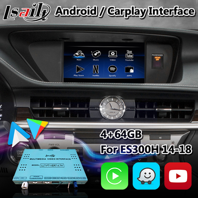 Lexus ES350 ES300H ES250 के लिए Lsailt वायरलेस Apple Carplay और Android Auto Multimeida इंटरफ़ेस