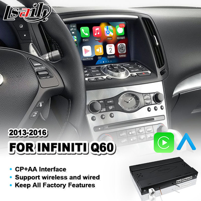 Lsailt एंड्रॉयड ऑटो सीपी एए OEM एकीकरण कारप्ले इंटरफेस के लिए Infiniti Q60 2013-2016