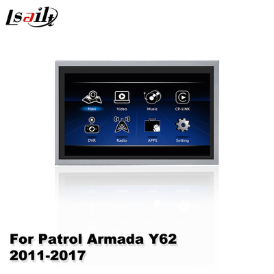 वायरलेस Android ऑटो कारप्ले के साथ निसान पेट्रोल Y62 2011-2017 के लिए Lsailt कार मल्टीमीडिया स्क्रीन