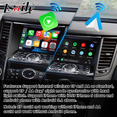 इनफिनिटी FX35 FX37 FX50 QX70 के लिए वायरलेस कारप्ले एंड्रॉइड ऑटो इंटरफ़ेस बॉक्स