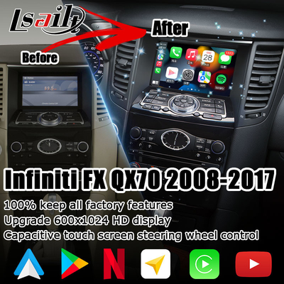 INFINITI QX70 FX35 FX37 HD स्क्रीन अपग्रेड वायरलेस कारप्ले एंड्रॉइड ऑटो IT06