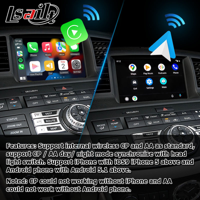 Infiniti M35 M45 Nissan Fuga HD मल्टी फिंगर टच स्क्रीन अपग्रेड कारप्ले Android ऑटो वीडियो इंटरफ़ेस