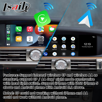 Lsailt द्वारा लेक्सस LS600h LS460 2012-2017 12 डिस्प्ले एंड्रॉइड ऑटो स्क्रीन मिररिंग के लिए वायरलेस कारप्ले अपग्रेड