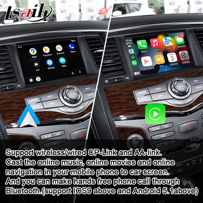 वायरलेस CarPlay, YouTube, अपग्रेड डिस्प्ले के साथ पेट्रोल Nissan Armada के लिए Lsailt कार मल्टीमीडिया स्क्रीन