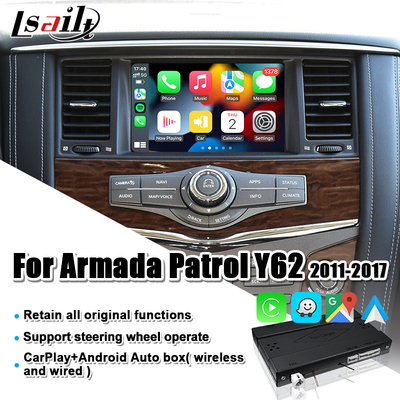 Android Auto के साथ Nissan Armada, Quest, Pathfinder के लिए Lsailt CarPlay इंटरफ़ेस, मूल स्क्रीन को अपग्रेड करें