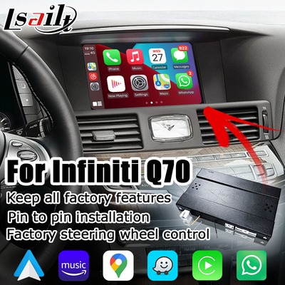 Lsailt द्वारा Infiniti Q70 वायरलेस कारप्ले एंड्रॉइड ऑटो फोन स्क्रीन मिररिंग प्रोजेक्शन मीडिया बॉक्स