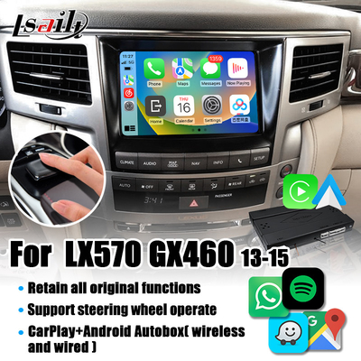 वायरलेस Android Auto, Google मानचित्र के साथ LX570 2013-2015 GX460 के लिए लेक्सस कारप्ले इंटरफ़ेस