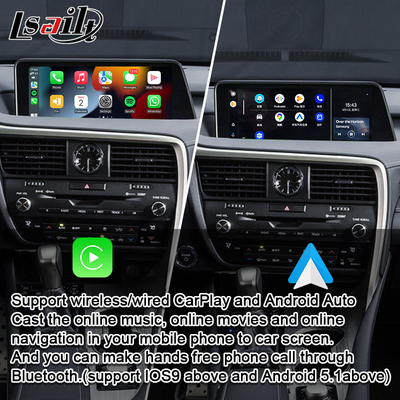 RX450H 2016-2022 RX350 के लिए लेक्सस कारप्ले इंटरफेस वायरलेस एंड्रॉइड ऑटो, कैमरा सपोर्ट करता है