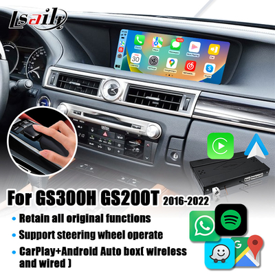 एंड्रॉइड ऑटो के साथ लेक्सस GS300h GS200t के लिए वायरलेस कारप्ले इंटरफ़ेस, जॉयस्टिक रिमोट कंट्रोल का समर्थन करता है