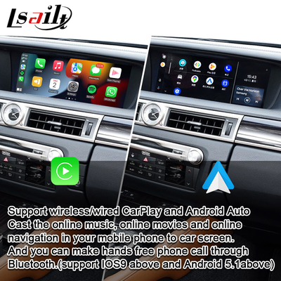 एंड्रॉइड ऑटो के साथ लेक्सस GS300h GS200t के लिए वायरलेस कारप्ले इंटरफ़ेस, जॉयस्टिक रिमोट कंट्रोल का समर्थन करता है