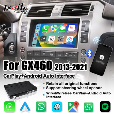 वायरलेस एंड्रॉइड ऑटो के साथ लेक्सस GX460 2014-2021 LX570 RX NX के लिए प्लग एंड प्ले कारप्ले इंटरफ़ेस