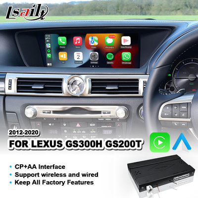 लेक्सस GS300h GS200t GS350 GS450h GSF GS L10 2016-2020 के लिए वायरलेस एंड्रॉइड ऑटो कारप्ले इंटरफ़ेस
