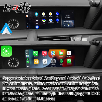 लेक्सस LC500h 2017-वर्तमान NX LX LS GS के लिए वायरलेस CarPlay इंटरफेस एंड्रॉइड ऑटो जीपीएस नेविगेशन