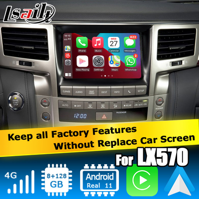 लेक्सस LX570 2013-2015 एंड्रॉइड वीडियो इंटरफ़ेस क्वालकॉम 8+128GB एंड्रॉइड 11 पर आधारित
