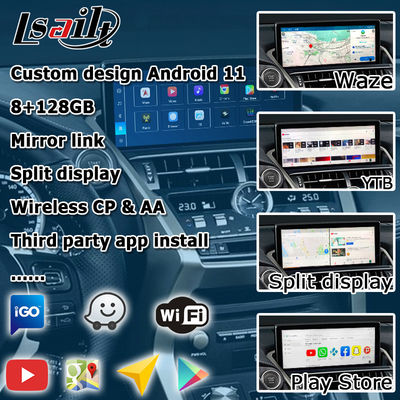 क्वालकॉम आधार एंड्रॉइड 13 8+128GB लेक्सस एनएक्स300 एनएक्स300 एच एनएक्स200 टी एंड्रॉइड कारप्ले वीडियो इंटरफ़ेस