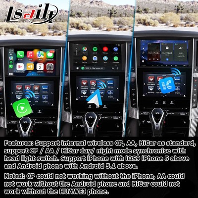 जीपीएस कारप्ले इंटरफ़ेस, 8+128GB एंड्रॉयड 11 नेविगेशन बॉक्स इंटरफ़ेस Infiniti Q50 / Q60 के लिए