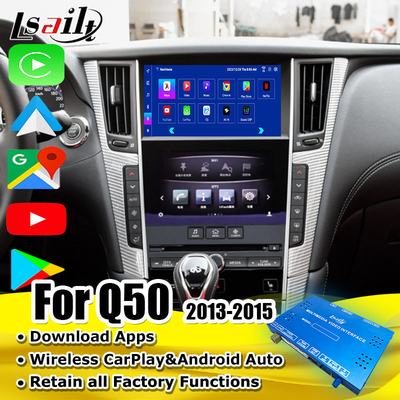 एंड्रॉइड 11 स्मार्ट इंफोटेनमेंट मॉड्यूल के लिए इन्फिनिटी Q50 2013-2015 इन-कार मल्टीमीडिया एकीकरण सिस्टम, कारप्ले बॉक्स