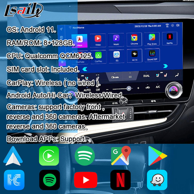 Lsailt क्वालकॉम लेक्सस वीडियो इंटरफेस लेक्सस NX260 NX350H LX RX ES इंफोटेनमेंट इंटरफेस YouTube, नेटफ्लिक्स शामिल