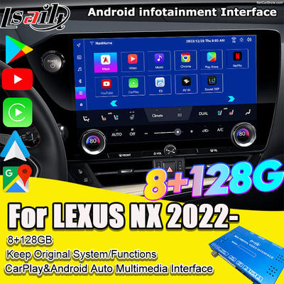 Lsailt क्वालकॉम लेक्सस वीडियो इंटरफेस लेक्सस NX260 NX350H LX RX ES इंफोटेनमेंट इंटरफेस YouTube, नेटफ्लिक्स शामिल