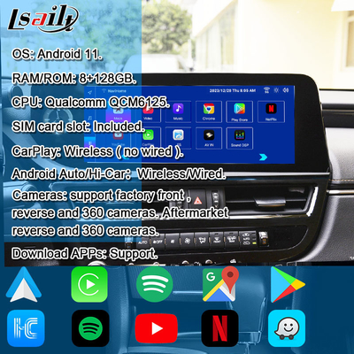 एंड्रॉइड मल्टीमीडिया वीडियो इंटरफ़ेस RX350h RX500H 2023-2024 NX LX GX ES नेटफ्लिक्स, यूट्यूब, सिम कार्ड स्लॉट शामिल है