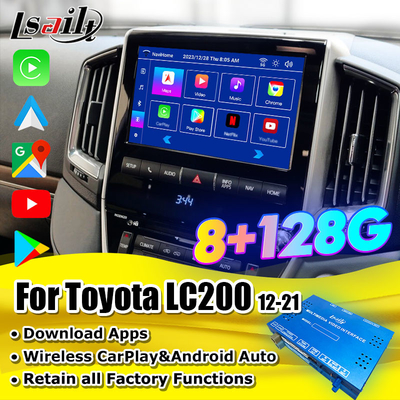 Lsailt 8+128GB एंड्रॉइड इंफोटेनमेंट इंटरफेस लैंड क्रूजर 2013-2021 LC200 के लिए वायरलेस कारप्ले, नेटफ्लिक्स, यूट्यूब के साथ